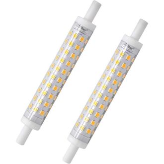 OEM Paquete De 2 Bombillas Led R7s, 118 Mm, Blanco C&aacute;lido, 3000 K, Casquillo J118, 10 W, Equivalente A Una L&aacute;mpara Hal&oacute;gena De 80 W, Sin Parpadeo, 230 Va 