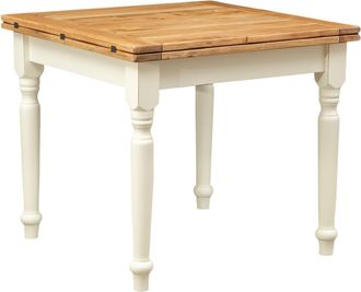 Biscottini International Mesa De Madera Maciza 90 X 90 Cm Mesa De Comedor Y Cocina Mesa Extensible Mesa Cuadrada Plegable Artesanal Country Made In Italy