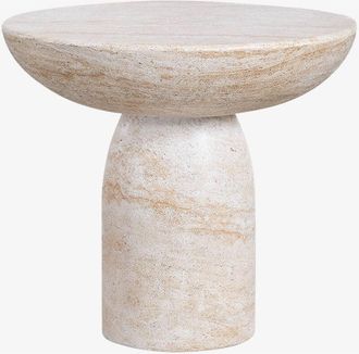 Sklum Mesa Auxiliar Para Jard&iacute;n Redonda &Oslash;50 Cm En Cemento Zenadia Sklum