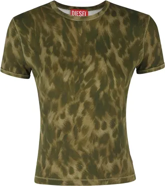 Diesel Tops, Dames, Groen, S, Katoen, T-Anima T-shirt