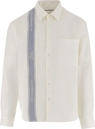 J.W.Anderson Linen Shirt with Logo Detail and Adjustable Cuffs