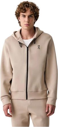 On Running Fitness, Heren, Beige, S, Katoen, Focus Tech Zip Hoodie