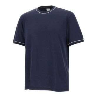 Eleventy T-Shirts, male, Blue, XL, Cotton Jersey T-shirt