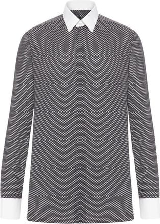 Tom Ford Klassieke Katoenen Overhemd met Verborgen Sluiting - Heren - Casual Overhemden - Grijs - XL - Katoen - Overhemden