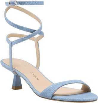 Stuart Weitzman Nudist Wrap 50 Denim Sandal