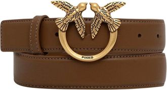 Pinko Cintur&oacute;n de Piel - Accessories - Mujer - Marr&oacute;n - XS