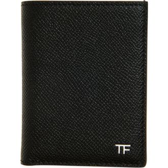 Tom Ford T-Line Leather Bifold Card Case in Black at Nordstrom