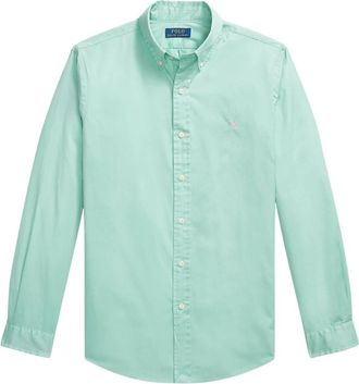 Ralph Lauren Custom Fit Overhemd - Heren - Casual Overhemden - Groen - 2XL - Katoen - Overhemden