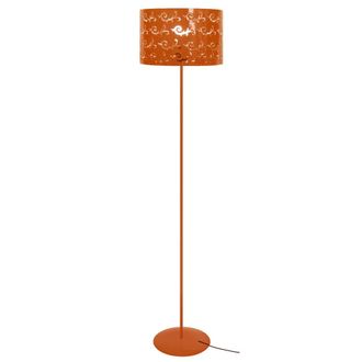 Tosel Lamp&aacute;ra de pie metal Alt.160cm oro viejo ;Pantalla: orange