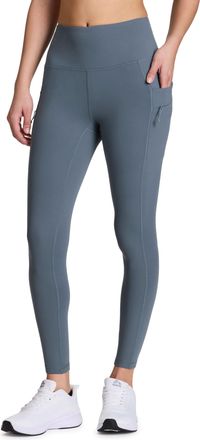 Avalanche Squat Proof Legging for Women, Buttery Soft Full Length Skinny Pant Legging for Hiking, Workouts, Zip Slate Blue, S