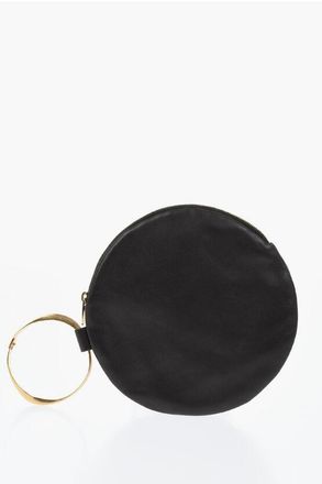 The Row Wrist Bag ROUND in Pelle con Chiusura a Zip taglia Unica