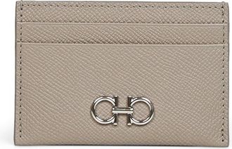 Ferragamo Gancini Kaarthouder - Dames - Portefeuilles - Grijs - ONE Size - Leer - Accessoires