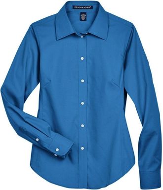 Devon & Jones Womens Crown Collection Oxford Woven Dress Shirt