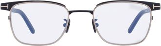 Tom Ford Blue Light Block Square Mens Eyeglasses FT5854-D-B 001 49