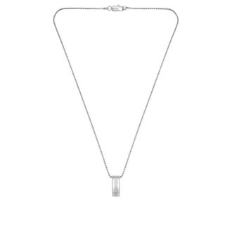 BOSS Silver-tone necklace with stripe-effect pendant