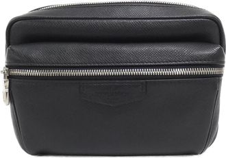 Louis Vuitton Black Leather Shoulder Bag (Pre-Owned)
