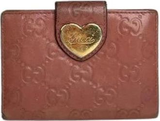 Gucci Pre-owned Wallets, female, Pink, Size: ONE SIZE Pre-owned Canvas Wallet