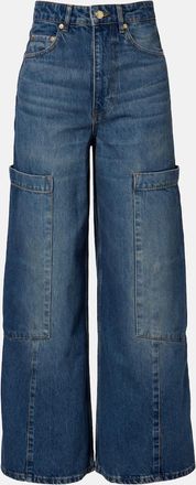 Ganni Mid-rise cargo jeans