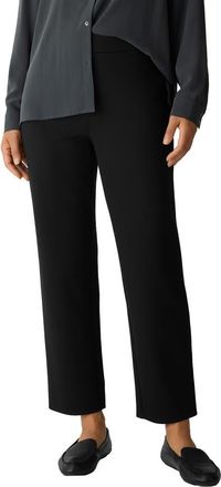 Eileen Fisher Double Knit Lantern Ankle Pants in Black at Nordstrom, Size Xx-Small