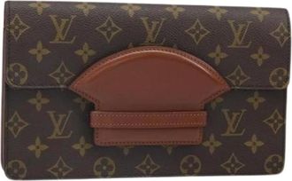 Louis Vuitton Pre-owned Clutches, female, Brown, Size: ONE SIZE Pre-owned Canvas Clutch