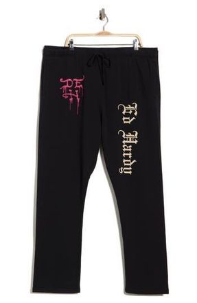 Ed Hardy Destroy Skeleton Sweatpants in Black at Nordstrom Rack, Size Xx-Large