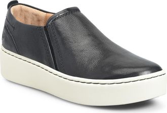 B&oslash;rn Mira Platform Sneaker in Black Leather at Nordstrom, Size 6.5
