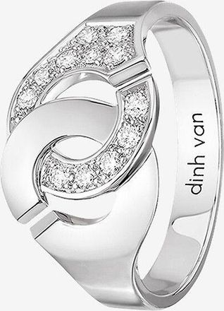 Dinh Van Ring aus Weissgold und Diamanten Menottes R10
