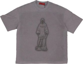 Acupuncture Lichtgrijs Heren Tee Zachte Pasvorm - Heren - T-shirts - Grijs - L - Katoen - Tops