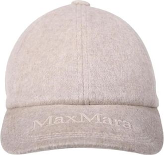 Max Mara Lancia Baseball Cap - Dames - Petten - Beige - 58 CM - Kasjmier - Accessoires