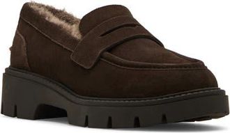 Blondo Kimora Waterproof Platform Penny Loafer in Java Suede at Nordstrom, Size 9.5