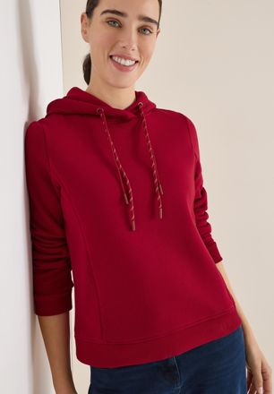 Cecil Hoodie CECIL, Damen, Gr. XL (44), beaujolais rot, Sweatware, Obermaterial: 60% Baumwolle, 40% Polyester. Futter: 50% Baumwolle, 50% Polyester, unifarb