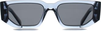 Prada PR09ZS 17T08Z transparante oceaan donkergrijze zonnebril