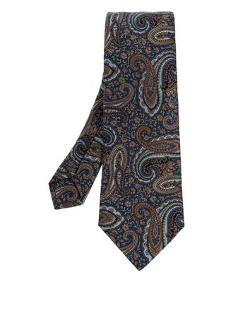 Etro paisley-patterned tie - Blue
