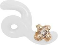 Bea Bongiasca Single Mini Diamond Loop Stud Earring in White at Nordstrom
