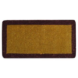 No Brand Zerbino In Cocco Annodato A Mano Marrone Fascia Colorata Spessore 38 Mm Alta Qualit&agrave; Per Esterni - 60x120 Cm