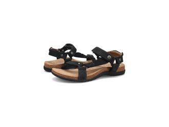Taos Footwear Mixer Womens Sandals Black Nubuck : 6 M, Canvas/Leather