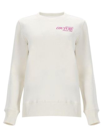 Versace Jeans Couture Off-White Cotton Graphic Printed Sweatshirt