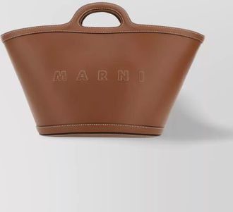 Marni tropicalia small leather tote bag