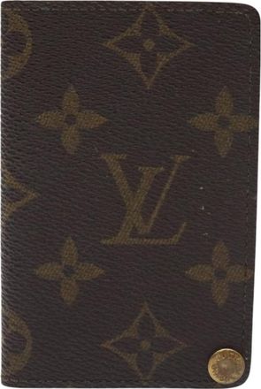 Louis Vuitton Porte Carte Crédit Pression Brown Canvas Wallet (Pre-Owned)
