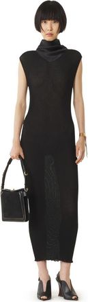 Lanvin Pleated Jersey Dress in Black at Nordstrom, Size One Size Eu