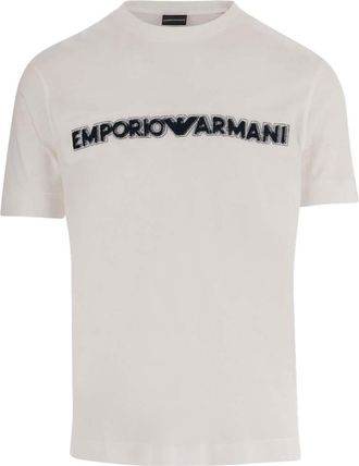 Emporio Armani Beige Logo Crew Neck T-Shirt