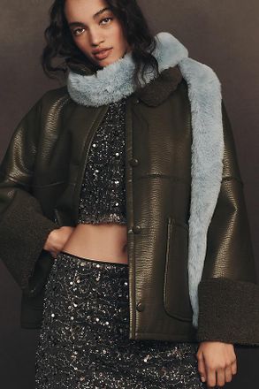 Baum Und Pferdgarten Birdie Faux Leather Sherpa Fleece Jacket