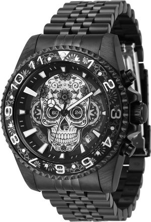 Invicta Pro Diver 43753 Herenhorloge - Quartz Uurwerk - Roestvrij Staal met Zwarte Wijzerplaat - 43 mm