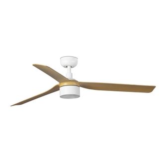 Netlighting Punt 132cm TEK LED Ceiling Fan Matt White Maple Blades 2700K
