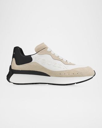 Alexander McQueen Men & apos;s Sprint Runner Mixed Media Sneakers