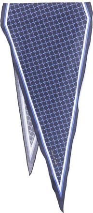 Tagliatore geometric-print scarf - men - Silk/Cotton - One Size - Blue