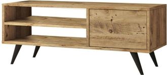 Dmora Dmora - Mueble De Televisi&oacute;n Dpavar, Aparador De Sal&oacute;n, Mueble Bajo Para Tv, Base De Pared Equipada, 110x40h44 Cm, Roble