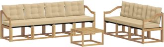 vidaXL Conjunto De Sof&aacute;s De Exterior 8 Uds. Y Beige Vidaxl