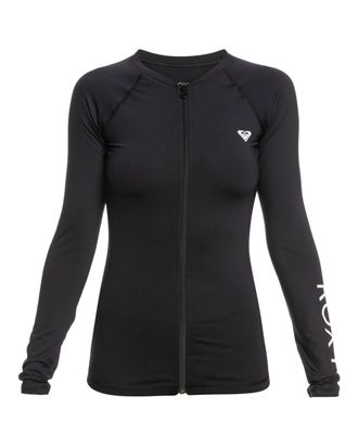 Roxy Shirttop ROXY New Essentials, Damen, Gr. XXL, grau (anthrazit), Obermaterial: 86% Polyester, 14% Elasthan;, Tops Shirttop