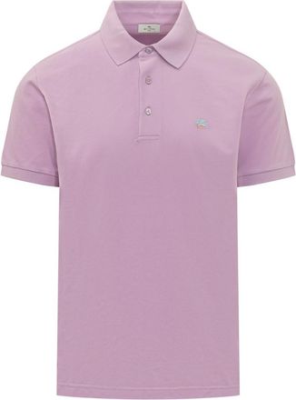 Etro Pink Solid Shirt Collar Polo